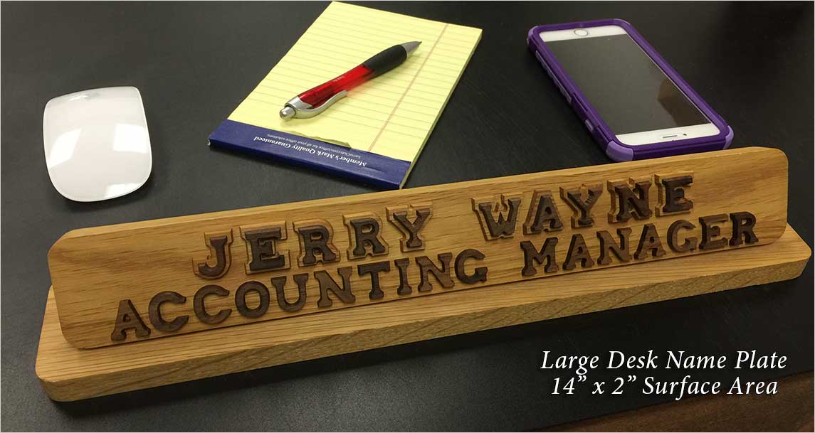 Large Desk Name Plate