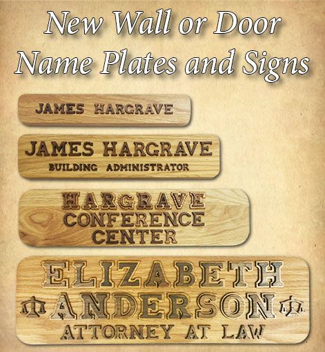 Wooden Wall Signs and Door Plates