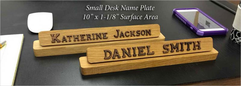 Name Plates - Wooden Desk Nameplates - Small Desk Name Plate